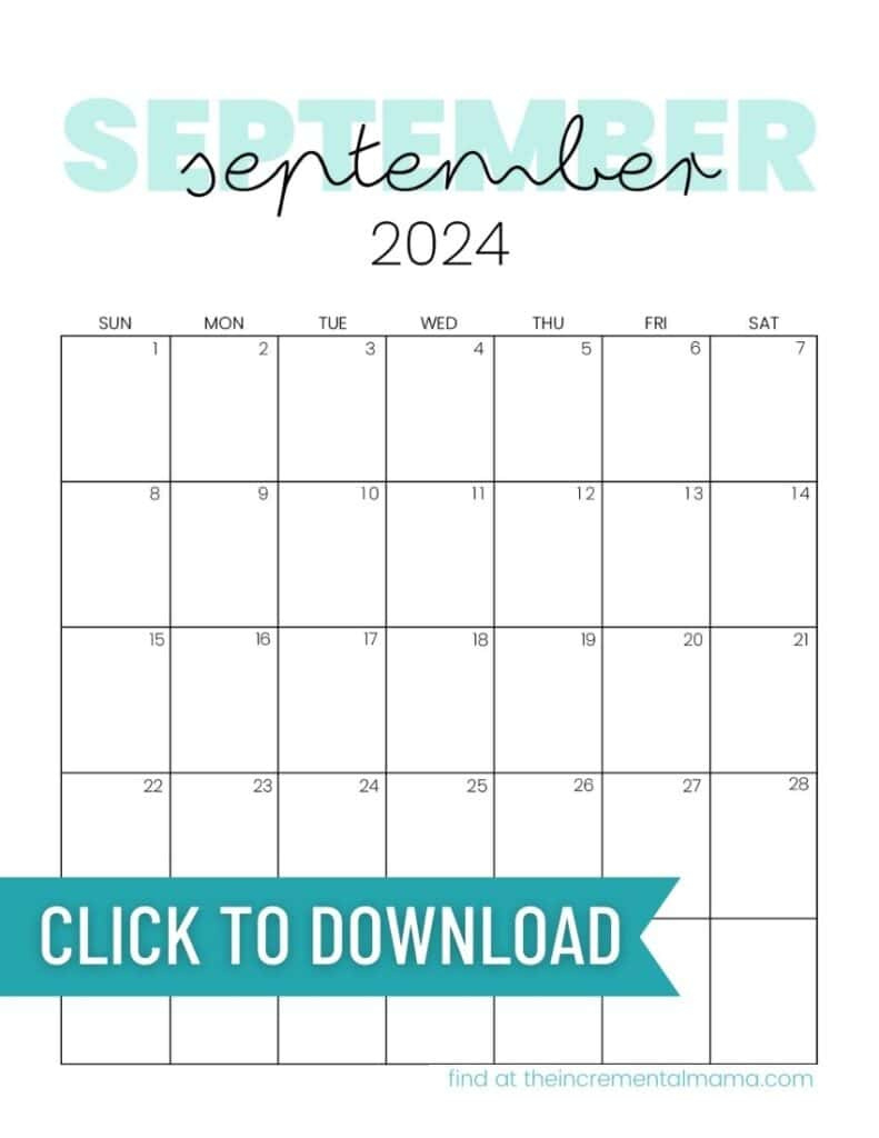 Cute Printable Calendars For 2024 (Free Monthly Templates) - The with regard to September Free Printable Calendar 2024 Mlk Day