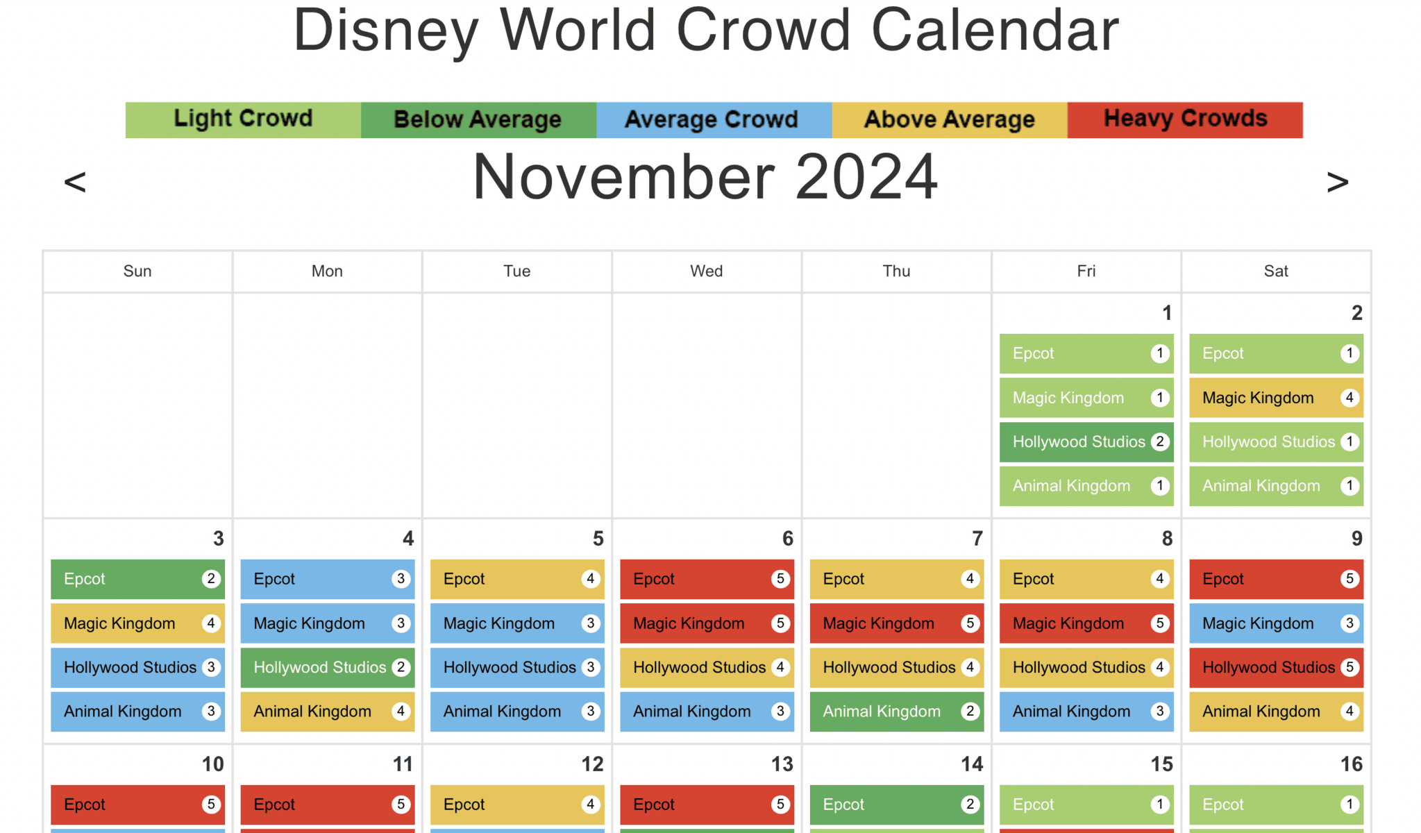 Disney World Crowd Calendar - 2024 Best Times To Go intended for Disney Crowd Calendar September 2024