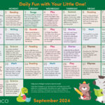 Early Literacy Activities — September 2024: Activities, Books, And Intended For Activity Calendar For September 2024