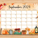 Editable September 2024 Calendar, Beautiful & Cozy Fall Autumn Intended For September Fall 2024 Calendar