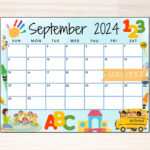 Editable September 2024 Calendar, Printable School Calendar With Regarding September 2024 Calendar For Preschool