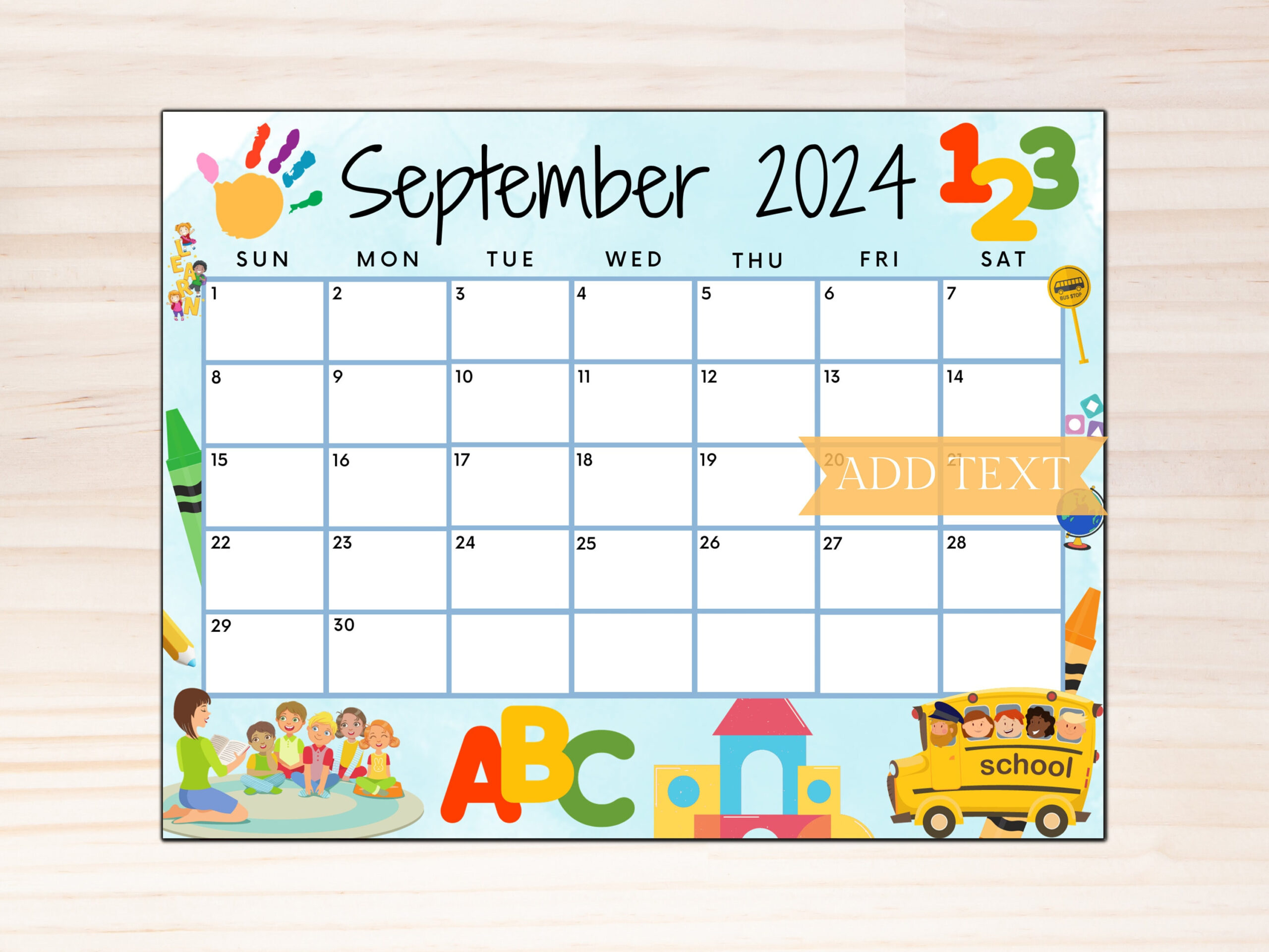 Editable September 2024 Calendar, Printable School Calendar With regarding September 2024 Calendar For Preschool