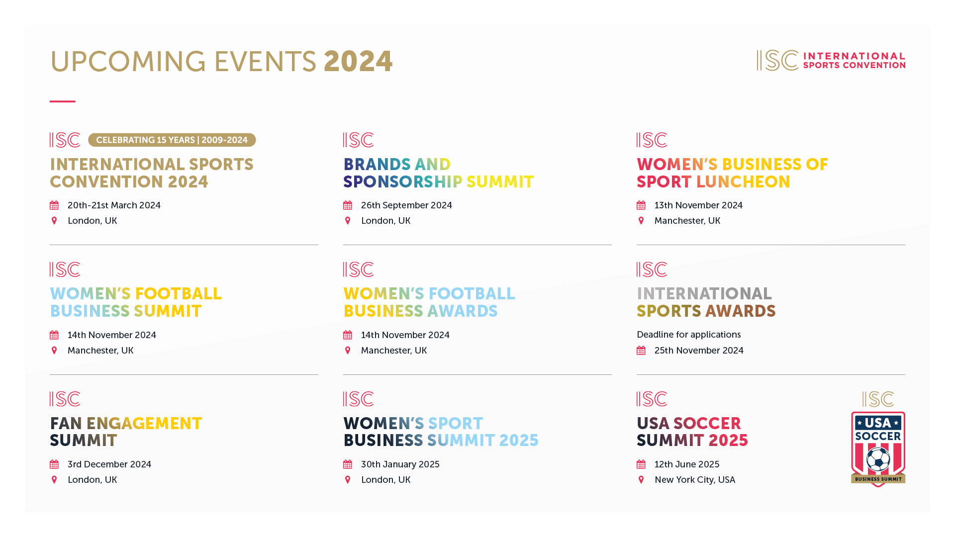 Events Calendar 2024 Overview - International Sports Convention inside Calendar of Events for September 2024