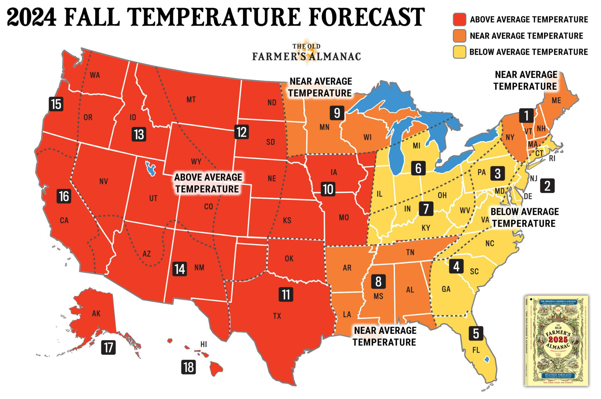 Fall Weather Forecast 2024 | The Old Farmer&amp;#039;S Almanac with regard to September 2024 Calendar Weather