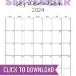 Free 2024 Monthly Calendar Printable Templates   The Incremental Mama With Regard To September Free Printable Calendar 2024 Mlk Day