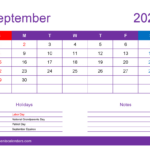 Free Printable 2024 Monthly Calendar With Holidays For September Waterproof Calendar 2024