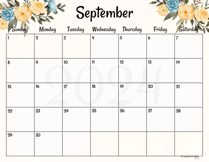 Printable September 2024 Calendar