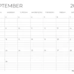 Free Printable & Fillable September Calendar 2024 Within September 2024 Calendar With Lines