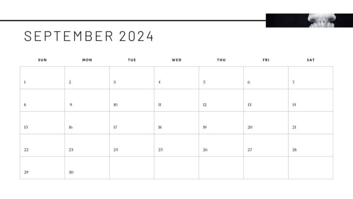 Calendar Template September 2024 Printable