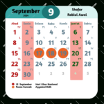 Hijri And Gregorian Calendars September 2024, 2024 Calendar, Hijri In September 2024 Islamic Calendar