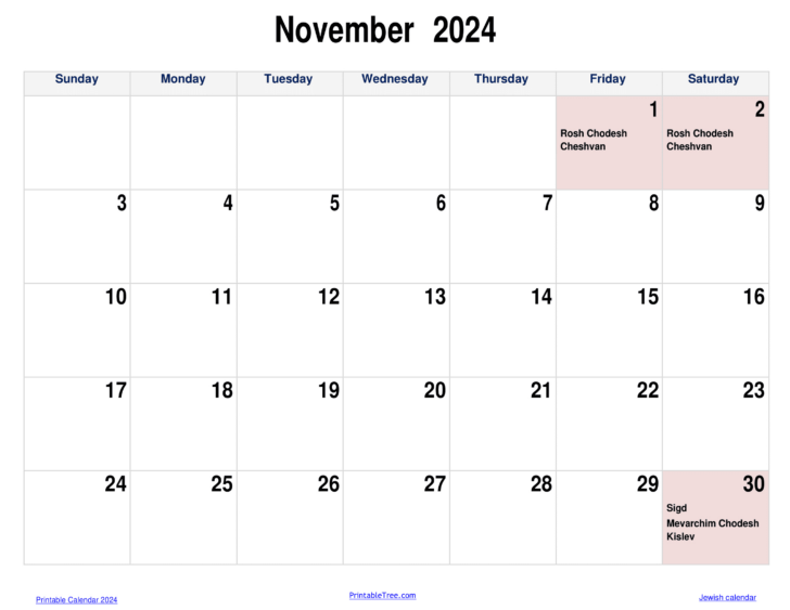 Jewish Calendar for September 2024