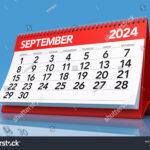 Kalender September 2024. Einzeln Auf Blauem: Stockillustration Within September 2024 Calendar Clip Art