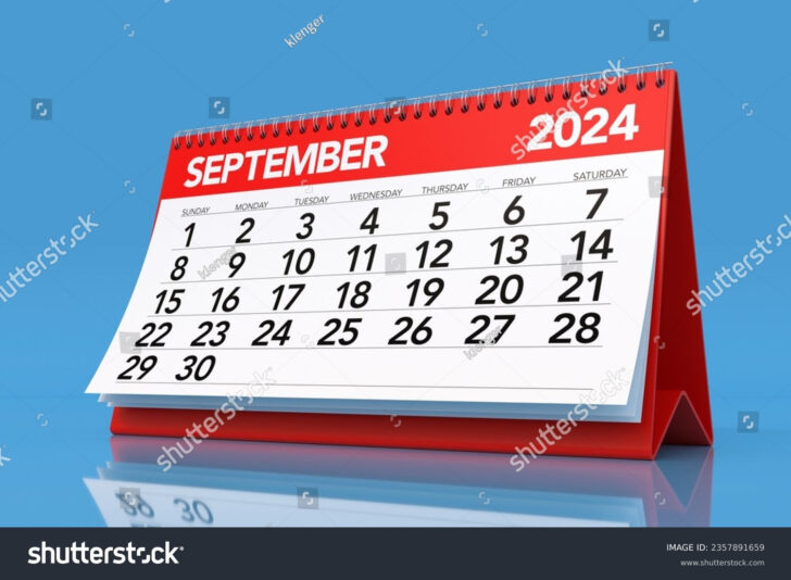 September 2024 Calendar Clip Art