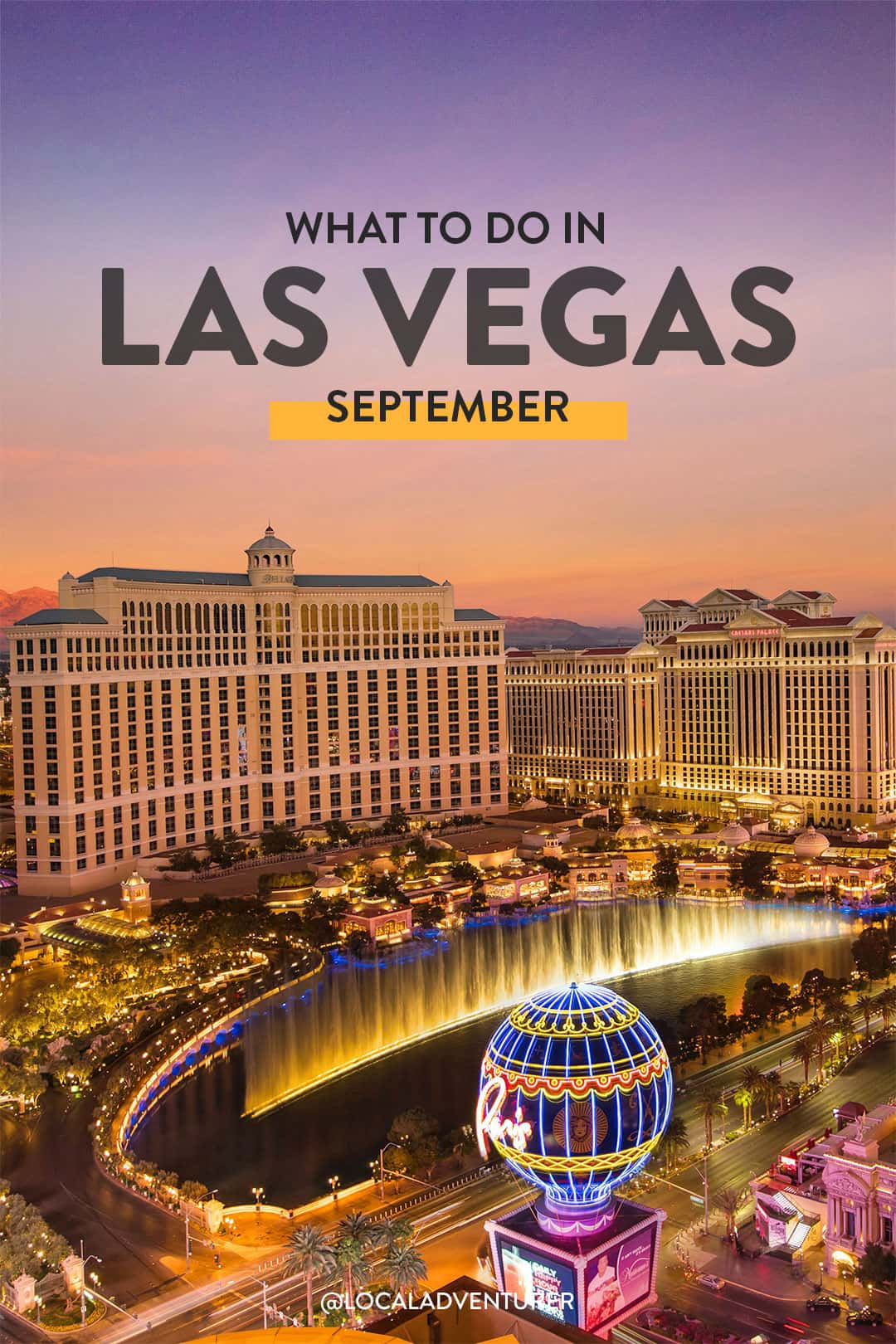 Las Vegas September Events 2024 - Things To Do, Weather, What To Pack for Las Vegas Calendar September 2024