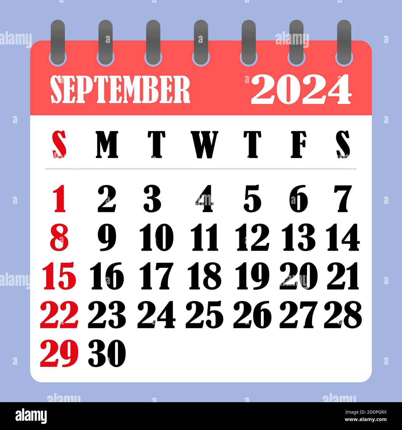 Letter Calendar For September 2024. The Week Begins On Sunday throughout Calendar 2024 Month Of September