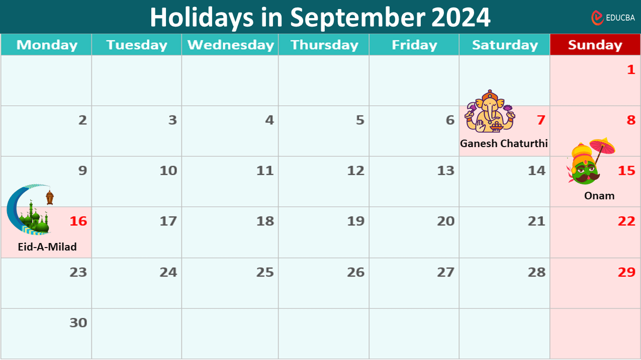 List Of Holidays In September 2024 (India) | Educba pertaining to September 2024 Holiday Calendar