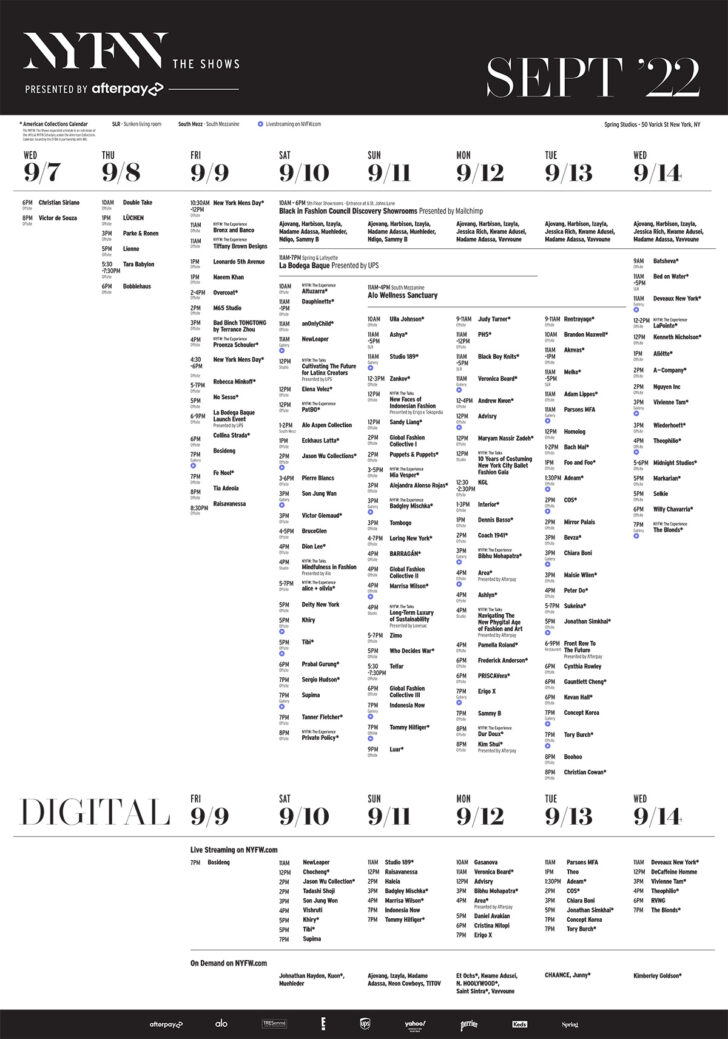 Nyfw Calendar September 2024