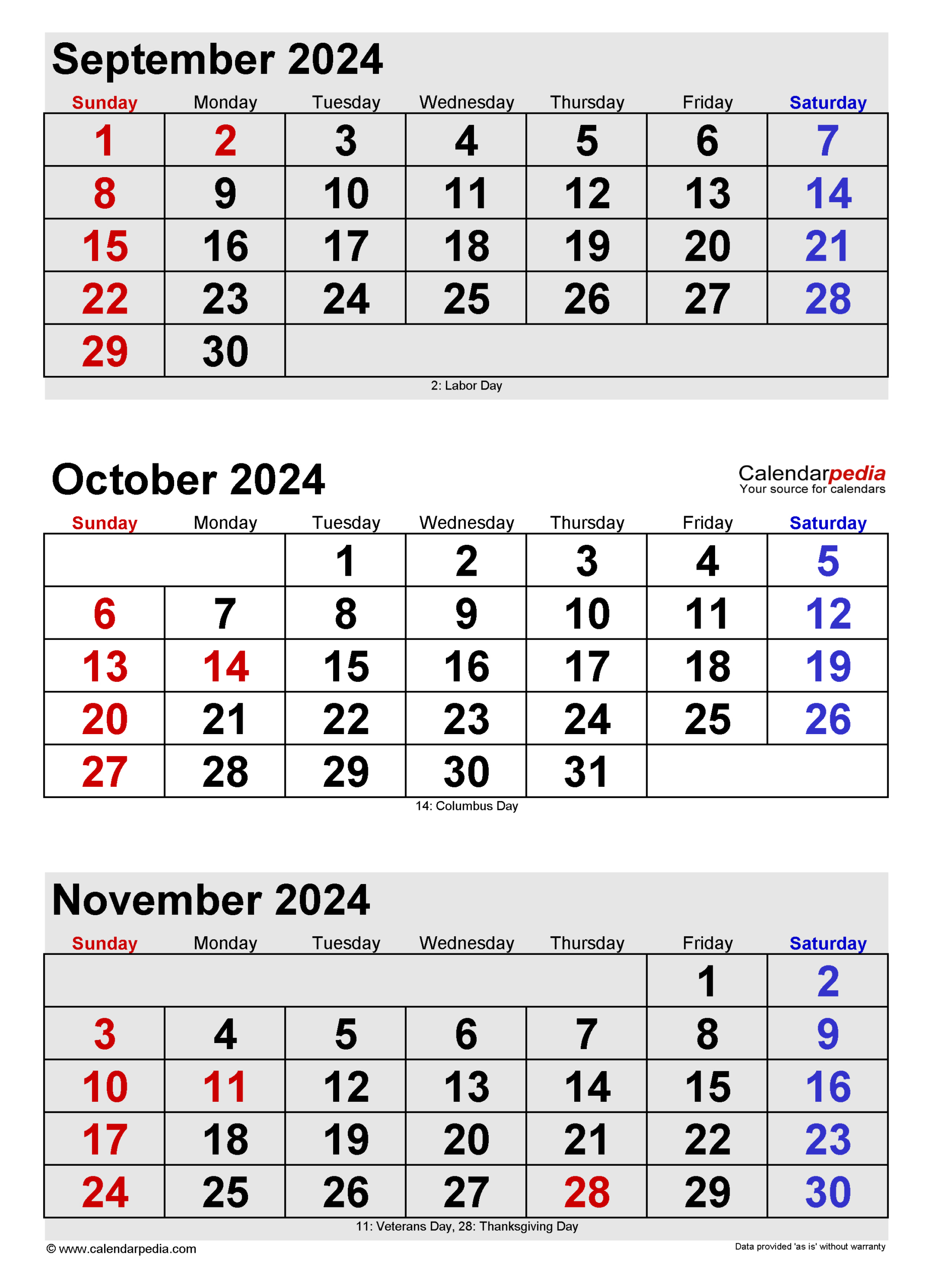 October 2024 Calendar | Templates For Word, Excel And Pdf for Printable Calendar October 2024 to September 2024