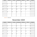 October And November 2024 Calendar | Wikidates Regarding September October November 2024 Calendar