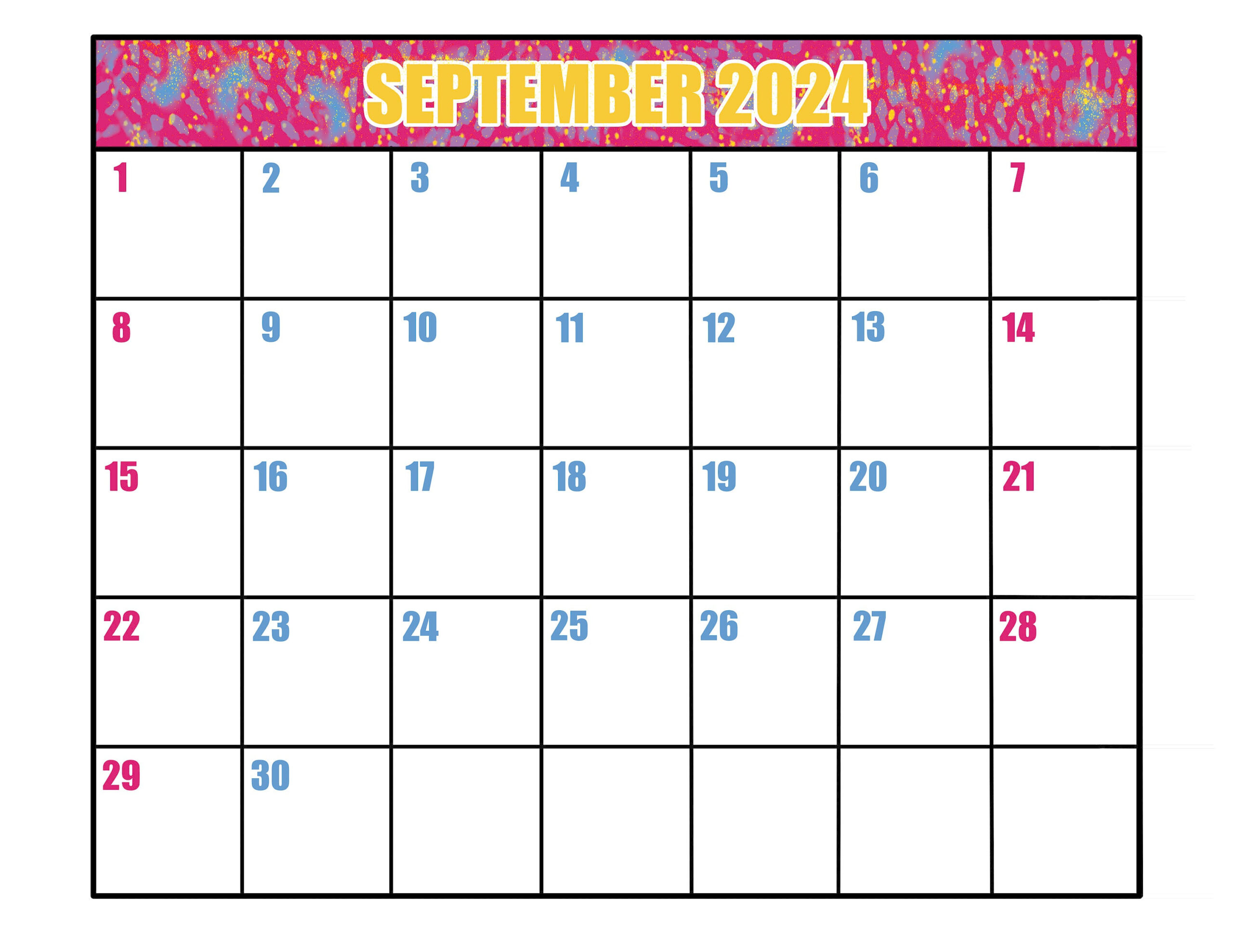 Printable September 2024 Calendar - Etsy in September Waterproof Calendar 2024