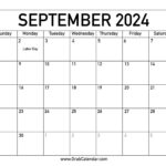 Printable September 2024 Calendar In September 2024 Holiday Calendar