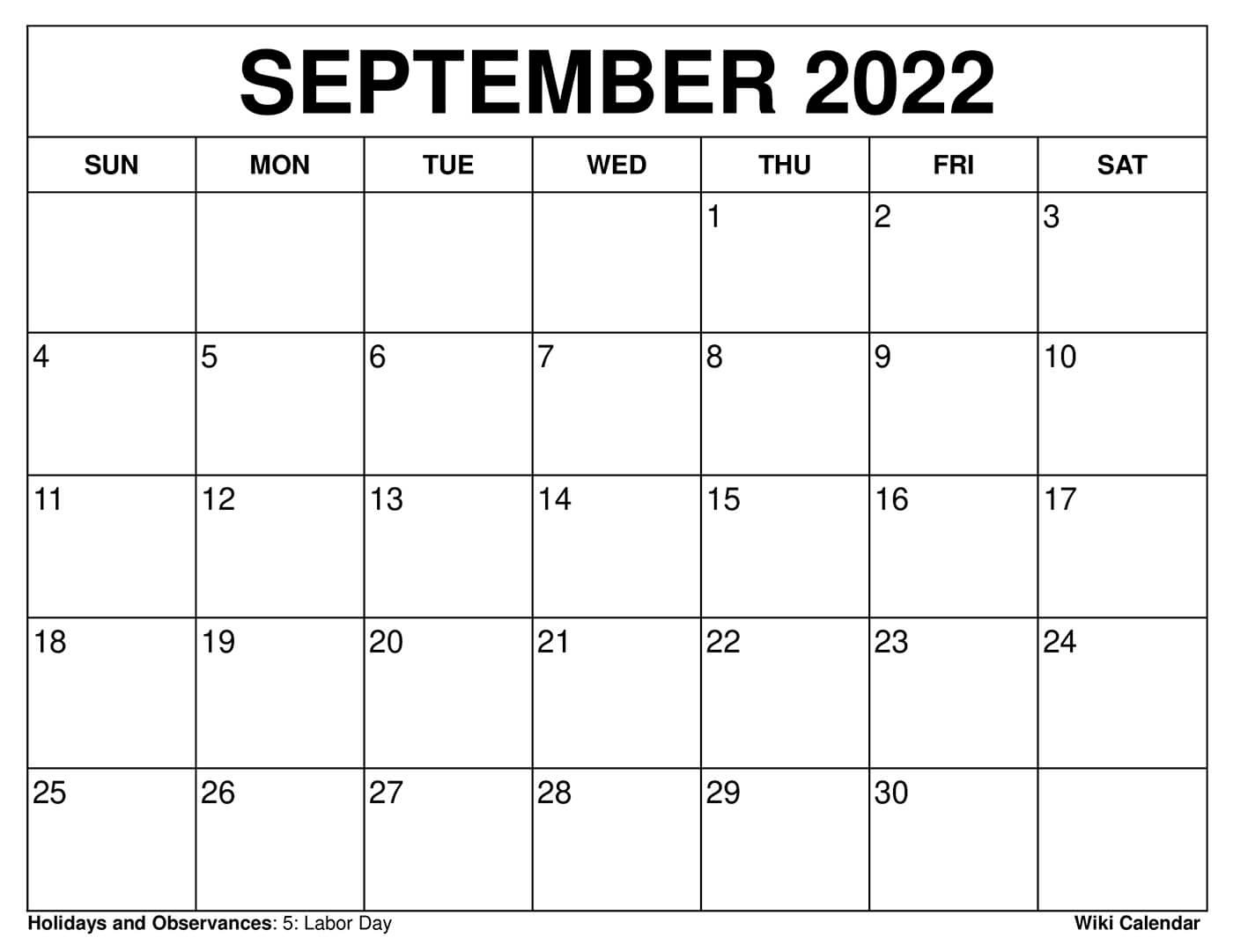 Printable September 2024 Calendar Templates With Holidays inside September 2024 Printable Calendar Wiki