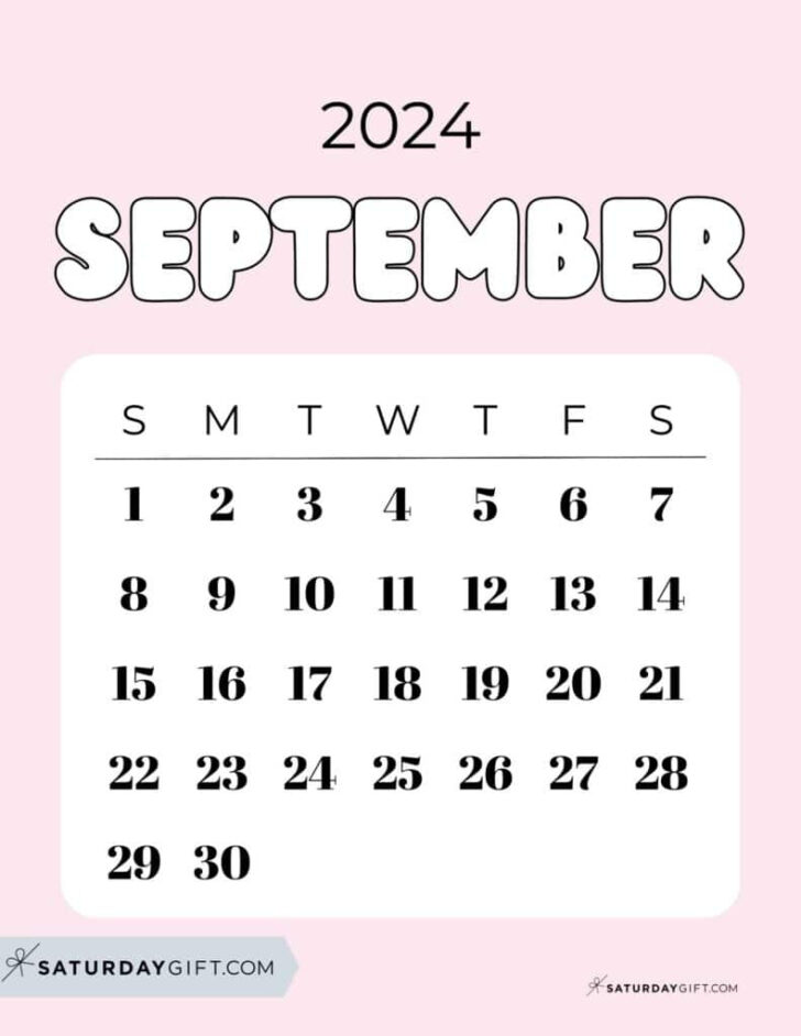 Cute Printable September 2024 Calendar