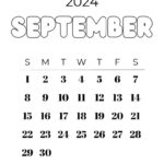 September 2024 Calendar   20 Cute & Free Printables | Saturdaygift For Free Cute Printable Calendar September 2024