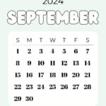 September 2024 Calendar   20 Cute & Free Printables | Saturdaygift Pertaining To September 2024 Aesthetic Calendar