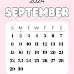 September 2024 Calendar   20 Cute & Free Printables | Saturdaygift Throughout Cute September 2024 Calendar