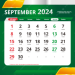 September 2024 Calendar Complete With Red Dates And National For Calendar September 2024 With Holidays