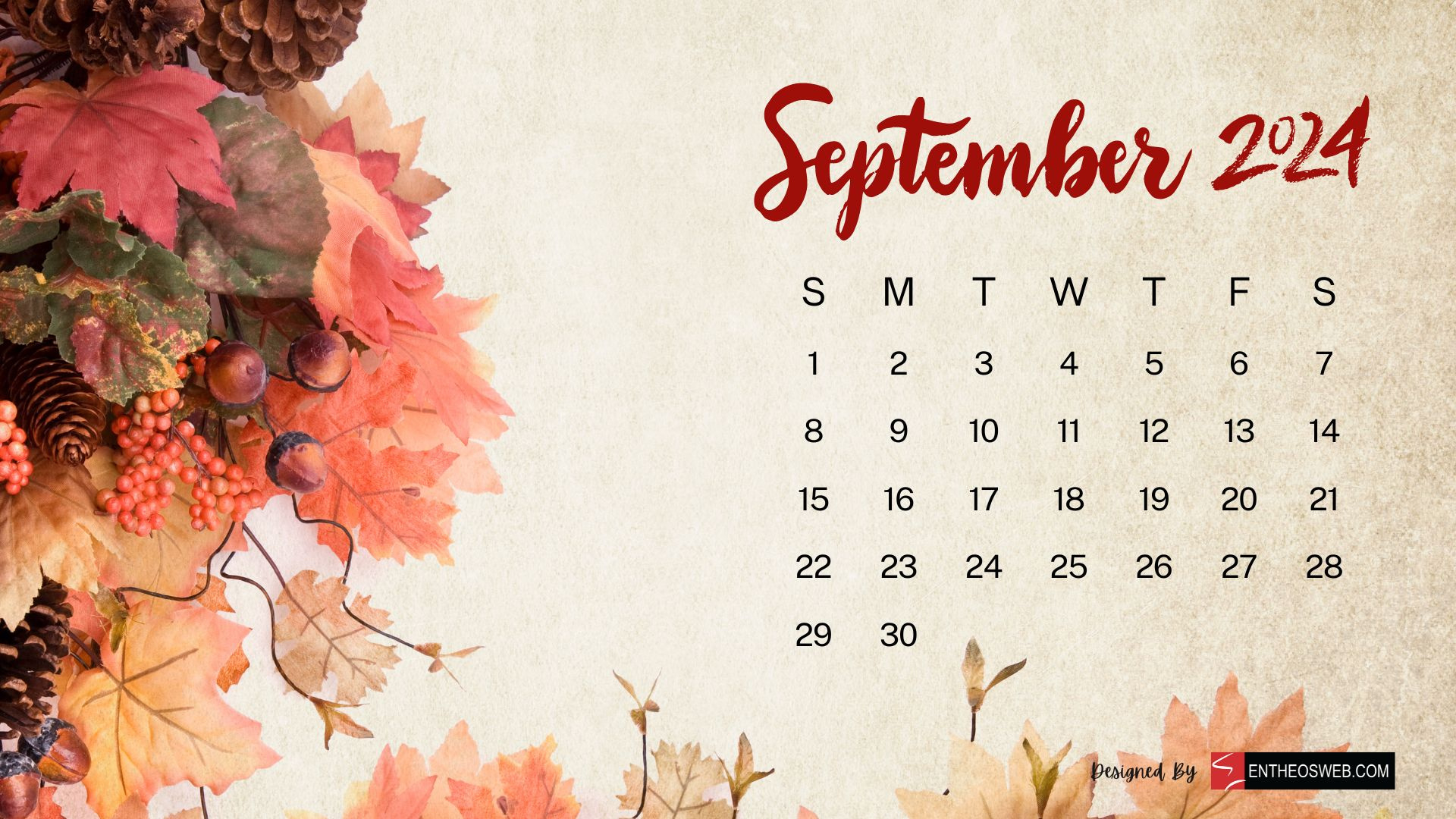 September 2024 Calendar Desktop Wallpaper Backgrounds | Entheosweb intended for September 2024 Desktop Calendar