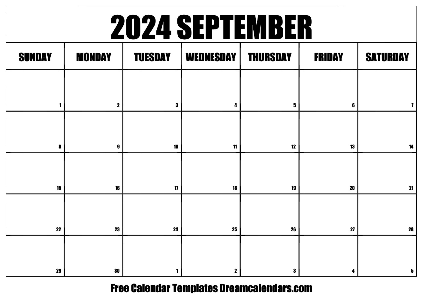 September 2024 Calendar - Free Printable With Holidays And Observances for Calendar For September 24