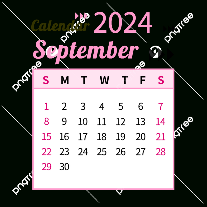 September 2024 Calendar Clipart