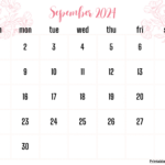 September 2024 Calendar Printable Pdf With Holidays With Pink September 2024 Calendar