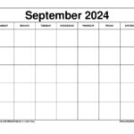 September 2024 Calendar Printable Templates With Holidays Regarding September 2024 Printable Blank Calendar