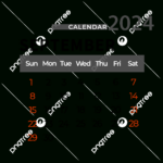 September 2024 Calendar Simple, Two Thousand And Twenty Four In Transparent September 2024 Calendar