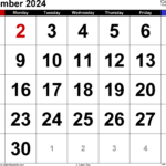 September 2024 Calendar | Templates For Word, Excel And Pdf For Calendar 2024 September