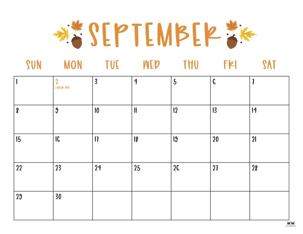 September 2024 Calendars - 50 Free Printables | Printabulls for Cute September 2024 Printable Calendar