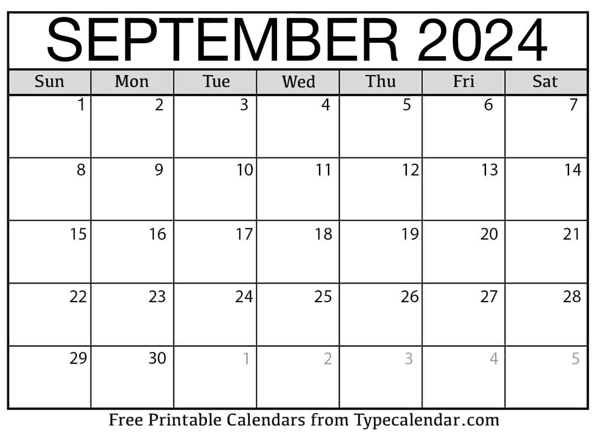 September 2024 Calendars | Free Printable Templates for Show Me A Calendar For September 2024