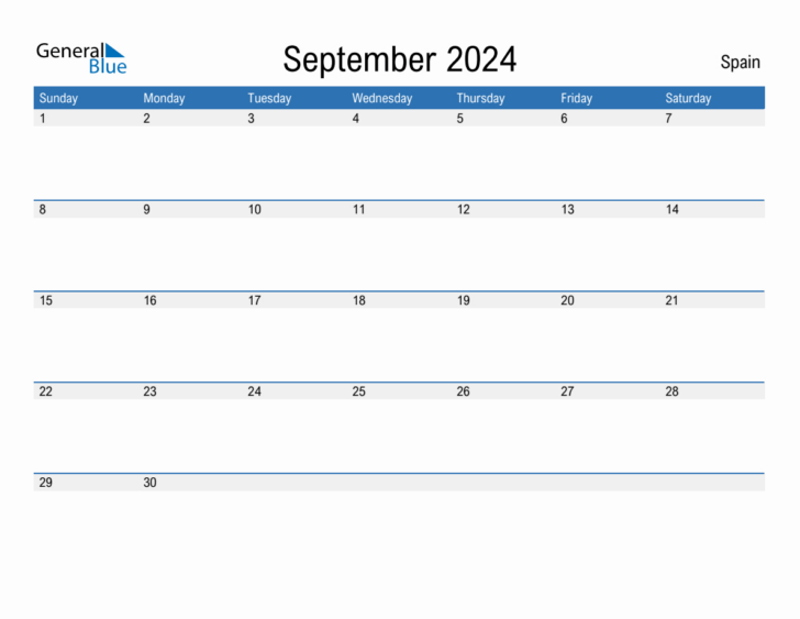 September 2024 Calendar in Spanish