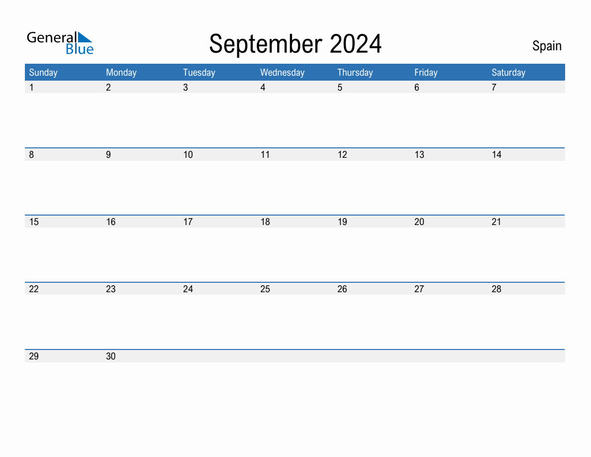 September 2024 Monthly Calendar With Spain Holidays throughout September 2024 Calendar In Spanish