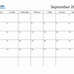 September 2024 Monthly Calendar Within September 2024 Weekly Calendar Printable