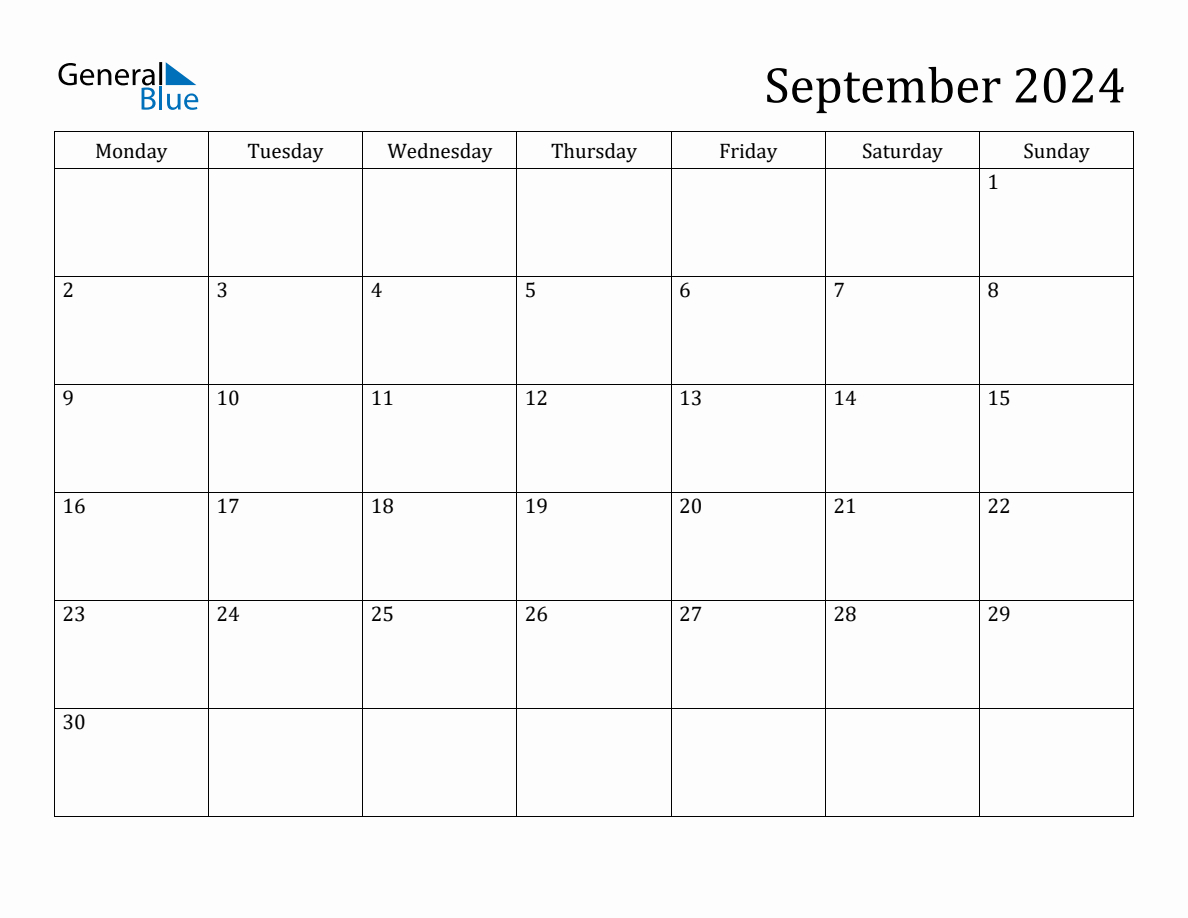 September 2024 Monthly Calendar within September 2024 Weekly Calendar Printable