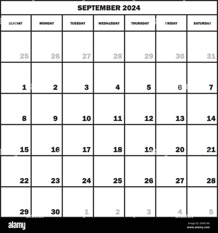 Transparent September 2024 Calendar