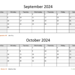 September And October 2024 Calendar | Wikidates Inside September October 2024 Calendar Printable Free