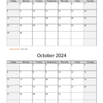 September And October 2024 Calendar | Wikidates Pertaining To Calendar October 2024 To September 2024