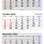 September/October 2024 Calendar In September October And November 2024 Calendar