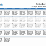 Sunrise And Sunset Times In Las Vegas, Nevada, United States Intended For Las Vegas Calendar September 2024