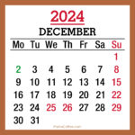 2024 Monthly Calendar With Uk Holidays – Page 4 – Pashacoffee In December 2024 Calendar Printable Uk